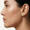 Heart Earrings in K18 Gold with Yellow Diamonds - Image 2