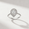 Pear-Cut Diamond Halo Ring in K18 White Gold - Image 2