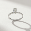 1.03ct Oval-Cut Diamond Pavé Ring in K18 White Gold - Image 2