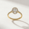 1.05ct Oval-Cut Diamond Halo Ring in K18 Yellow Gold - Image 2