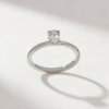0.58ct Oval-Cut Diamond Solitaire Ring in K18 White Gold - Image 2