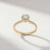 Round-Cut Diamond Halo Ring in K18 Yellow Gold - Image 2