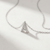 Diamond Initial A Necklace in K18 White Gold
