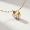 Diamond Heart Necklace in K18 Yellow Gold - Image 2