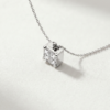 Princess-Cut Diamond Cluster Necklace in K18 White Gold - Image 2