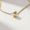 Round-Cut Diamond Solitaire Necklace in K18 Yellow Gold - Image 2