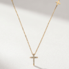 Diamond Cross Necklace in K18 Rose Gold - Image 2