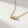 Diamond Trio Necklace in K18 Yellow Gold - Image 2