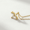 Marquise-Cut Diamond Cross Necklace in K18 Yellow Gold - Image 2